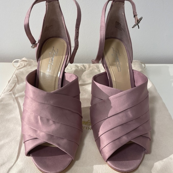 Vintage dusty rose peep-toe pumps - Picture 4 of 6